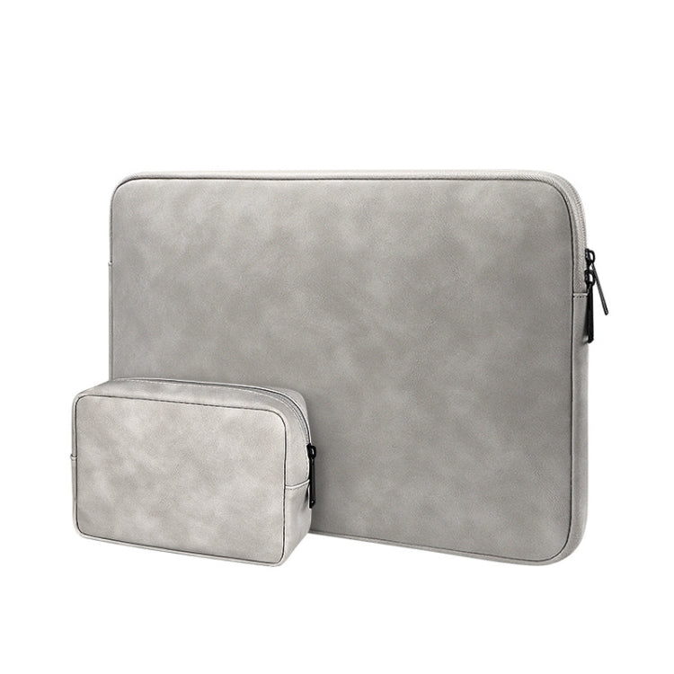 ND12 Lambskin Laptop Lightweight Water-resistant Sleeve Bag, Size: 13.3 inches(Gray with Bag)