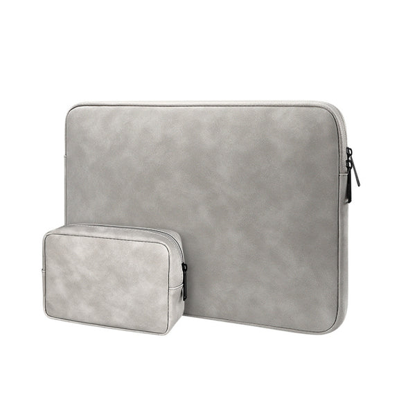 ND12 Lambskin Laptop Lightweight Water-resistant Sleeve Bag, Size: 13.3 inches(Gray with Bag)