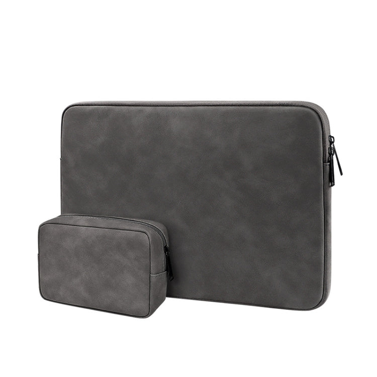 ND12 Lambskin Laptop Lightweight Water-resistant Sleeve Bag, Size: 13.3 inches(Deep Gray with Bag)