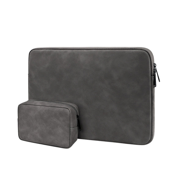 ND12 Lambskin Laptop Lightweight Water-resistant Sleeve Bag, Size: 13.3 inches(Deep Gray with Bag)