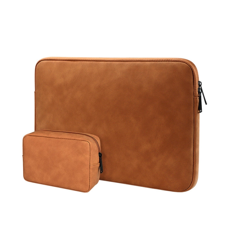 ND12 Lambskin Laptop Lightweight Water-resistant Sleeve Bag, Size: 13.3 inches(Yellow with Bag)