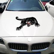 2pcs Colorful Black Panther Car Hood Door Reflective Sticker(Head Towards The Left)