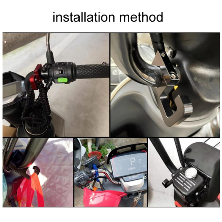 2pcs Motorcycle Type 69 Aluminum Alloy Multifunctional Helmet Hook(Gold)