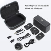 For DJI MIC Sunnylife B557 Wireless Microphone Portable Protective Box Storage Bag(Dark Gray)