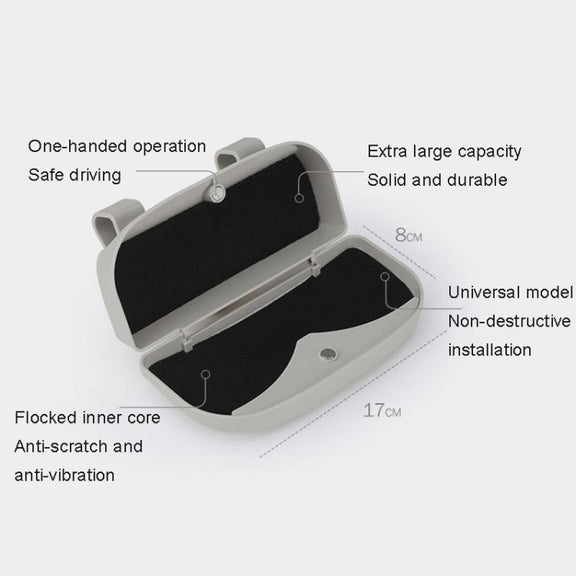 Multifunctional Car Glasses Box Car Sunshine Board Tickets Glasses Clamp(Black)