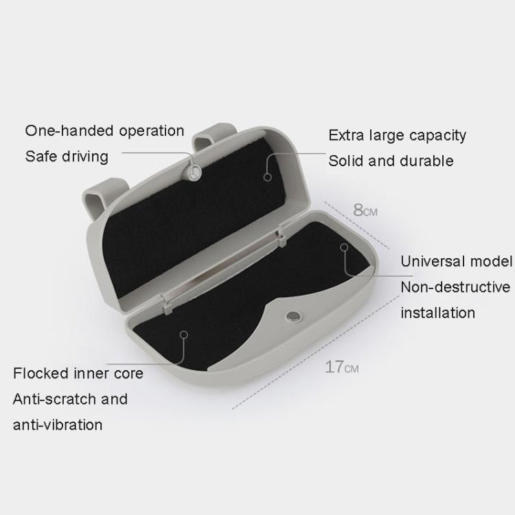 Multifunctional Car Glasses Box Car Sunshine Board Tickets Glasses Clamp(Black)
