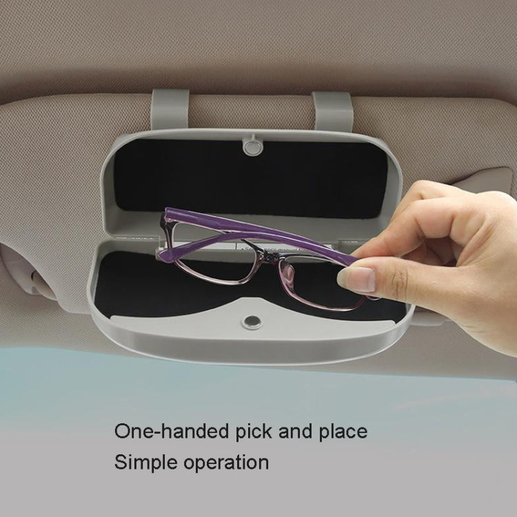 Multifunctional Car Glasses Box Car Sunshine Board Tickets Glasses Clamp(Black)