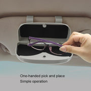 Multifunctional Car Glasses Box Car Sunshine Board Tickets Glasses Clamp(Black)