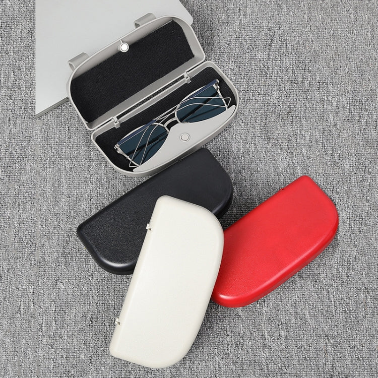 Multifunctional Car Glasses Box Car Sunshine Board Tickets Glasses Clamp(Black)