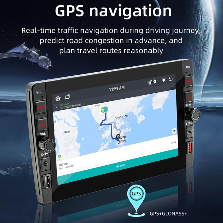 8 inch Bluetooth FM Radio Car MP5 Android Navigation Machine, Memory: 2+64G