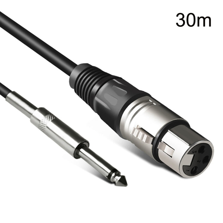 6.35mm Caron Female To XLR 2pin Balance Microphone Audio Cable Mixer Line, Size: 30m