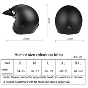 BYB 701 All Seasons Retro Motorcycle Helmet, Size: XL(Bright Black)