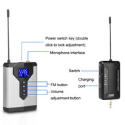 Q6 1 Drag 2 Wireless Lavalier USB Computer Recording Microphone Live Phone SLR Lavalier Microphone