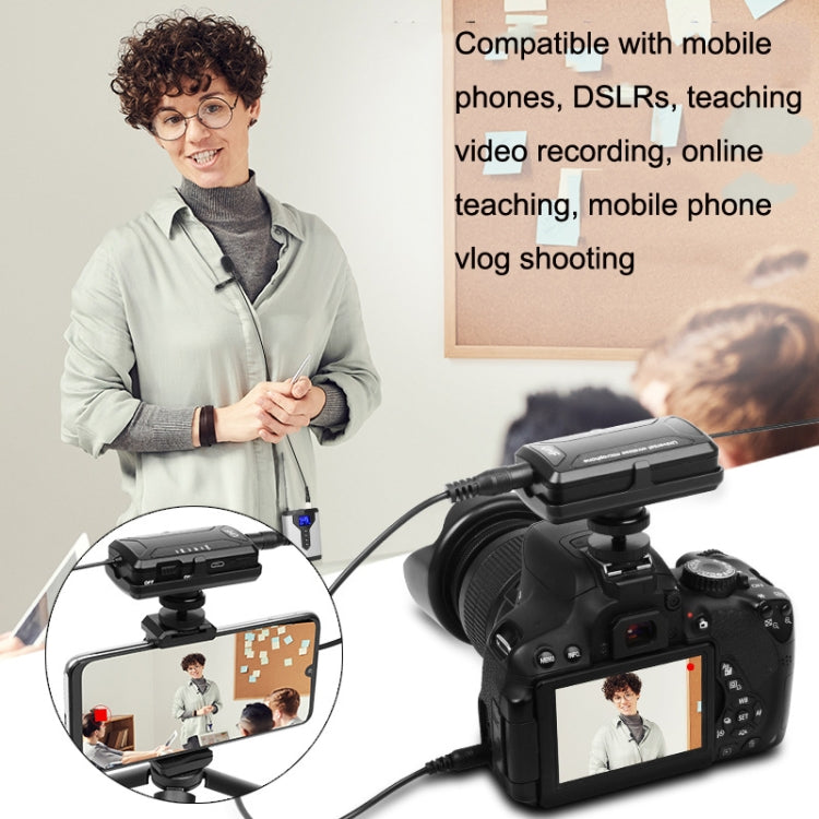 Q6 1 Drag 2 Wireless Lavalier USB Computer Recording Microphone Live Phone SLR Lavalier Microphone