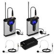 Q6 1 Drag 2 Wireless Lavalier Head Wear USB Computer Recording Microphone Live Phone SLR Lavalier Microphone - Microphone by PMC TechLife | Online Shopping South Africa | PMC TechLife | Buy Now Pay Later Mobicred