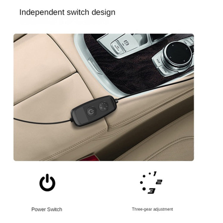 CF01 USB Interface Car Seat Fan Adjustable Wind Speed Desktop Small Fan(Red)