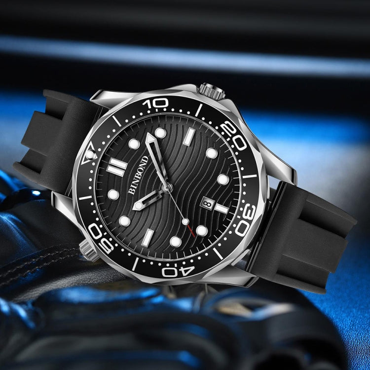 Inter-gold Blue Surface BINBOND B2820 Luminous 30m Water-resistant Men Sports Quartz Watch