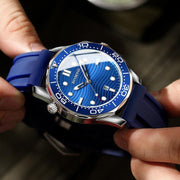 Inter-gold Blue Surface BINBOND B2820 Luminous 30m Water-resistant Men Sports Quartz Watch