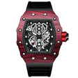 BINBOND B6577 Barrel Shape 30m Waterproof Sports Quartz Watch(Black Silicon-Red-Black) - free shipping - PMC TechLife - Order now!