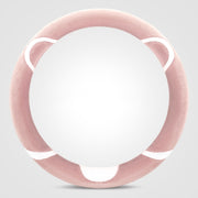 Car Steering Wheel Cartoon Short Fluff Handle Cover, Size: 38cm(Pink Round)
