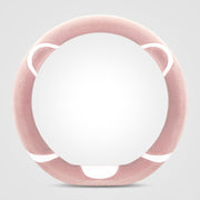 Car Steering Wheel Cartoon Short Fluff Handle Cover, Size: 38cm(Pink D Shape)