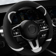 Car Steering Wheel Cartoon Short Fluff Handle Cover, Size: 38cm(Black Round) - Seat Belts & Padding by PMC TechLife | Online Shopping South Africa | PMC TechLife | Buy Now Pay Later Mobicred