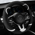 Car Steering Wheel Cartoon Short Fluff Handle Cover, Size: 38cm(Black D Shape) - Seat Belts & Padding by PMC TechLife | Online Shopping South Africa | PMC TechLife | Buy Now Pay Later Mobicred