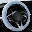 Car Steering Wheel Cartoon Short Fluff Handle Cover, Size: 38cm(Blue Round) - free shipping - PMC TechLife - Order now!