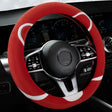 Car Steering Wheel Cartoon Short Fluff Handle Cover, Size: 38cm(Red D Shape) - Seat Belts & Padding by PMC TechLife | Online Shopping South Africa | PMC TechLife | Buy Now Pay Later Mobicred