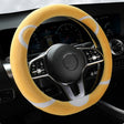 Car Steering Wheel Cartoon Short Fluff Handle Cover, Size: 38cm(Yellow D Shape) - Seat Belts & Padding by PMC TechLife | Online Shopping South Africa | PMC TechLife | Buy Now Pay Later Mobicred