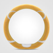 Car Steering Wheel Cartoon Short Fluff Handle Cover, Size: 38cm(Yellow D Shape)