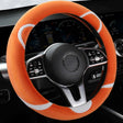 Car Steering Wheel Cartoon Short Fluff Handle Cover, Size: 38cm(Orange Round) - Seat Belts & Padding by PMC TechLife | Online Shopping South Africa | PMC TechLife | Buy Now Pay Later Mobicred