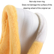 Car Steering Wheel Cartoon Short Fluff Handle Cover, Size: 38cm(Pink Round)