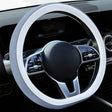 Car Steering Wheel Short Plush Winter Non-slip Grip Cover, Size: 38cm(D Shaped Silver Gray) - Steering Wheel Accessories by PMC TechLife | Online Shopping South Africa | PMC TechLife | Buy Now Pay Later Mobicred