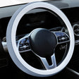 Car Steering Wheel Short Plush Winter Non-slip Grip Cover, Size: 38cm(Round Silver Gray) - Steering Wheel Accessories by PMC TechLife | Online Shopping South Africa | PMC TechLife | Buy Now Pay Later Mobicred