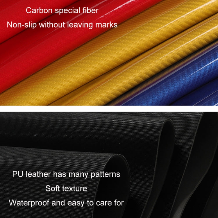 Car Steering Wheel Carbon Fiber Breathable Wear-resistant Leather Case, Size: 38cm(Blue D Shape)