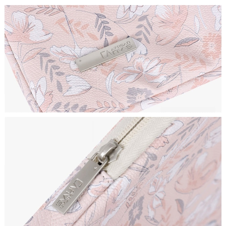 G4-89  PU Laptop Case Tablet Sleeve Bag with Telescoping Handle, Size: 12 Inch(Light Pink)