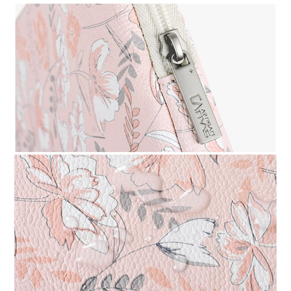 G4-01  11 Inch Laptop Liner Bag PU Leather Printing Water-resistant Protective Cover(Light Pink)