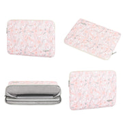 G4-01 13 Inch Laptop Liner Bag PU Leather Printing Water-resistant Protective Cover(Light Pink)