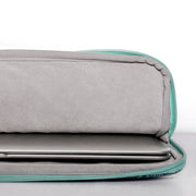 H3-04  15 Inch PU Leather Printing Laptop Liner Bag Tablet Sleeve Bag(Green Wave)