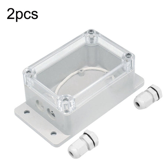 2pcs Switch Modified Part IP66 Water-resistant Shell Transparent Upper Hole PG7+Wiring Port
