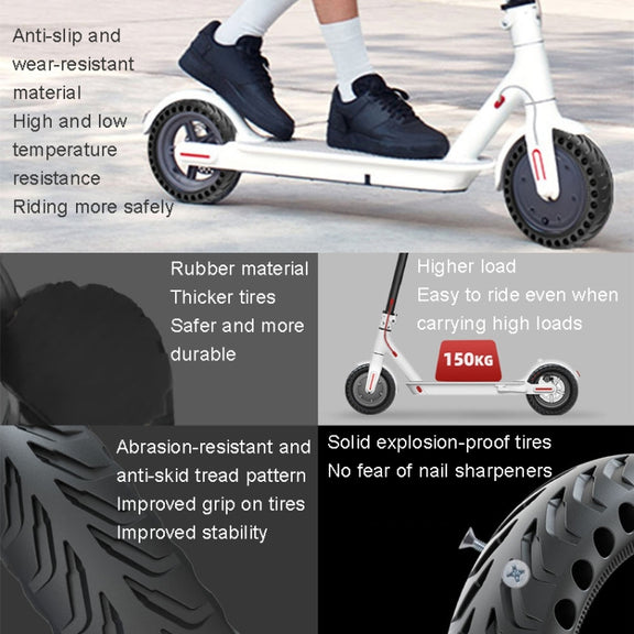 8 inch Electric Scooter Non-slip Honeycomb Outer Tire For Xiaomi M365/M365 Pro /1S/Pro2/Essential(Black)