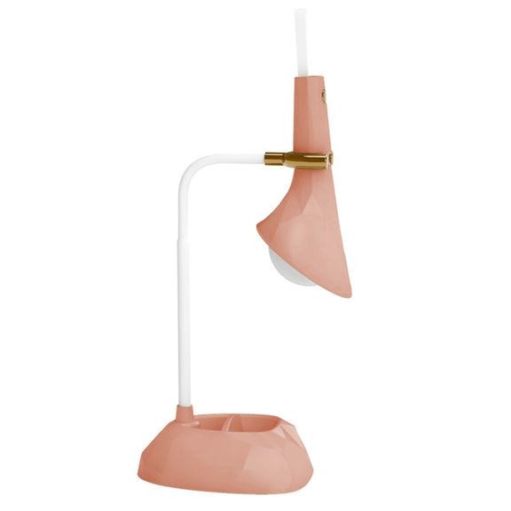 Base Removable Diamond Desk Lamp USB Charging 3-speed Color Temperature Night Light(301-1 Red)