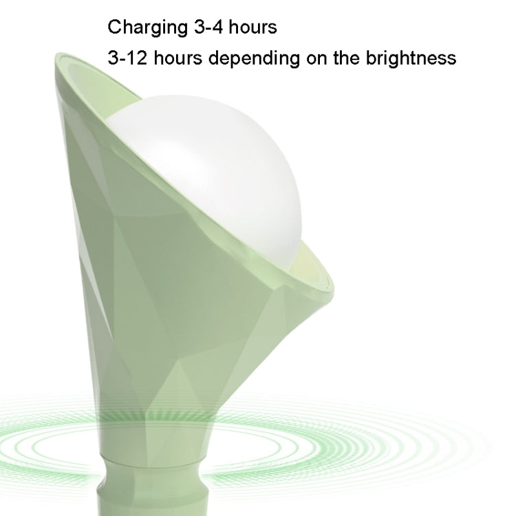 Base Removable Diamond Desk Lamp USB Charging 3-speed Color Temperature Night Light(301-4 Blue)