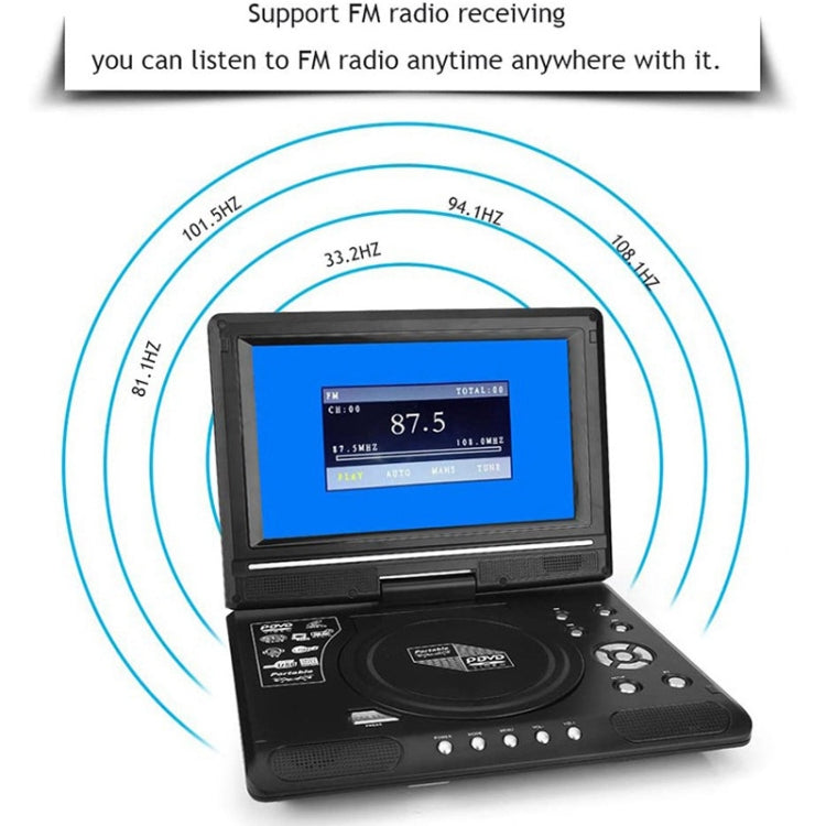 8.5 Inch LCD Screen Portable EVD Multimedia Player Play-watching Machine(UK Plug)