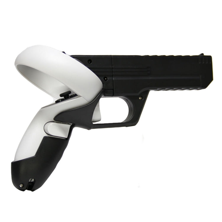 For Meta  Quest 2 VR Controller 1pair Sturdy Shooting Handle Holder(Black)