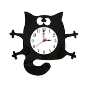 CC040 Children Cartoon Quiet Hanging Clock Home Decoration Simple Clocks(Black)