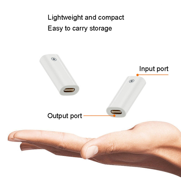 For Apple Pencil 1/2 Charging Adapter Stylus Charging Converter, Interface form: 8Pin Female To Type-C/USB-C Female