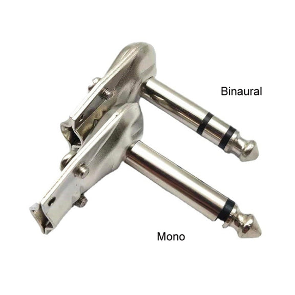 10pcs 6.35mm Right Angle Guitar Plug Audio Microphone Amplifier Connector, Specification: Mono