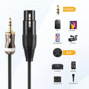 3.5mm To Caron Female Sound Card Microphone Audio Cable, Length: 10m